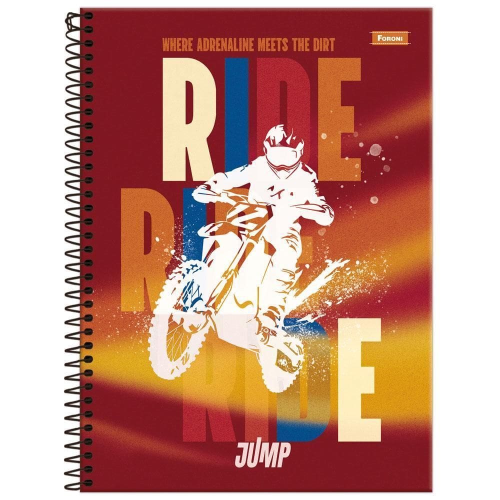 Caderno Univ 20 Matérias 400Fls 200X275Mm Jump Ride Foroni