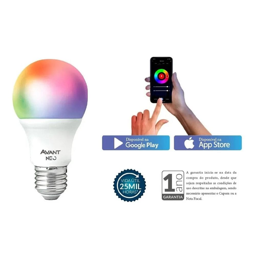 Lâmpada Inteligente Neo Avant 2700K/6500K-Rgb-10W-Bivolt