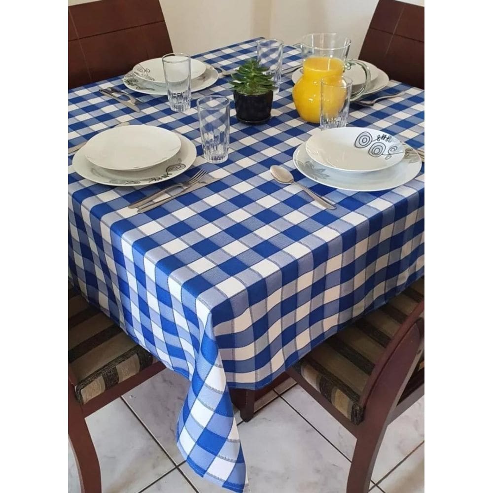 Toalha De Mesa Xadrez Italiana 8 Lugares Restaurante Cantina