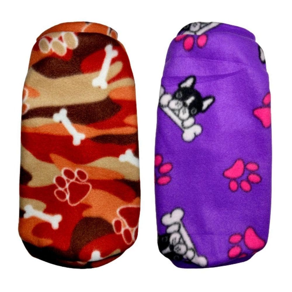 Kit 2 Roupas Para Cachorro - Suéter Inverno P  Marrom/Roxo