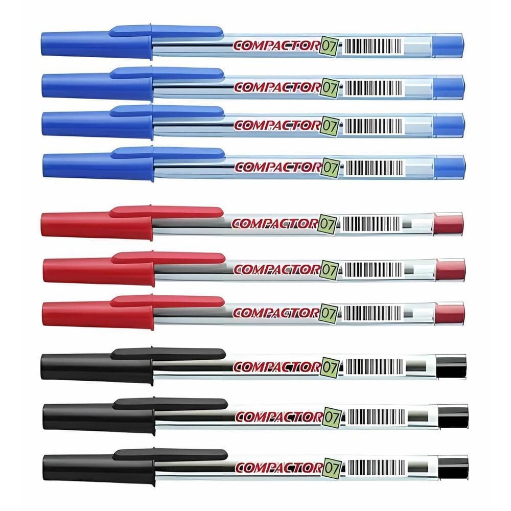 Canetas Compactor 0.7 Esferográfica Fina Com 10 Unidades