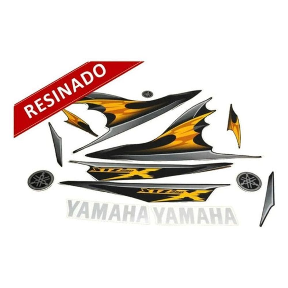 Kit Adesivos Xtz 250X 2009 Preta Resinado 10181