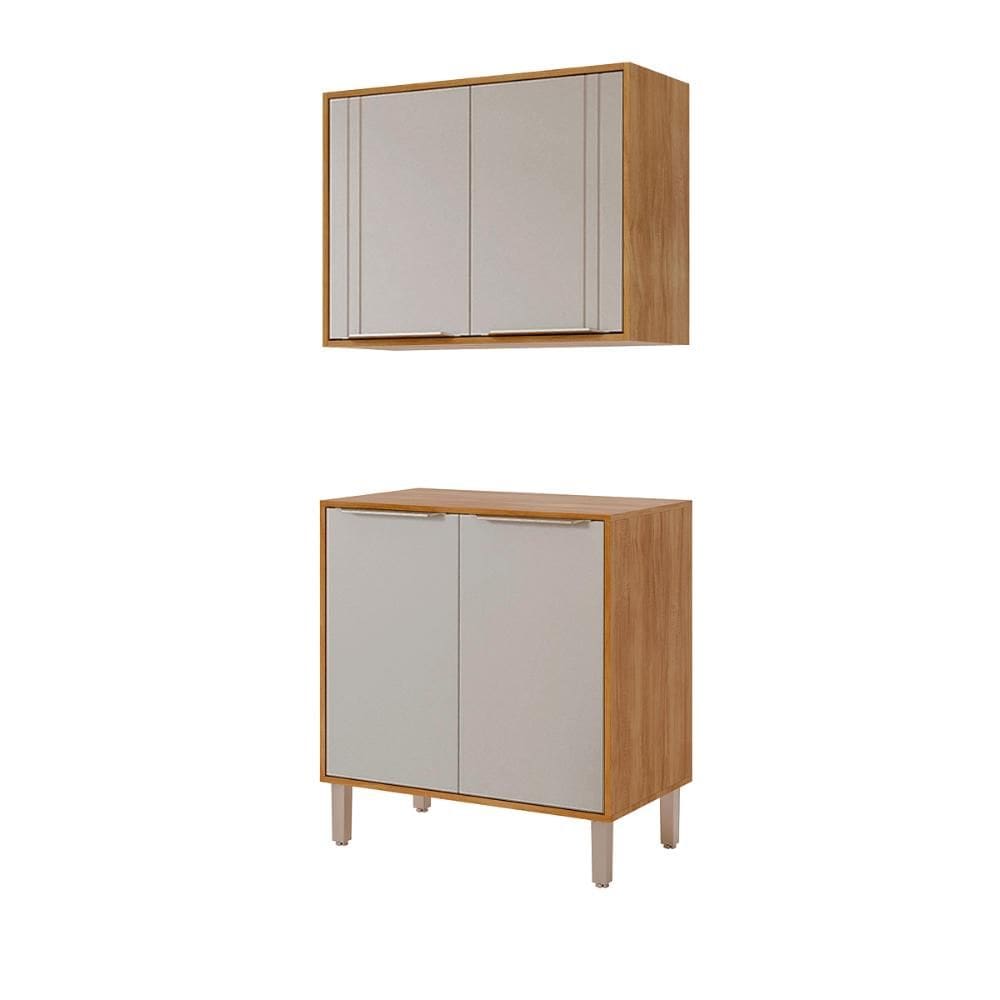 Balcão com Aéreo Aurea 80 cm com 4 Portas