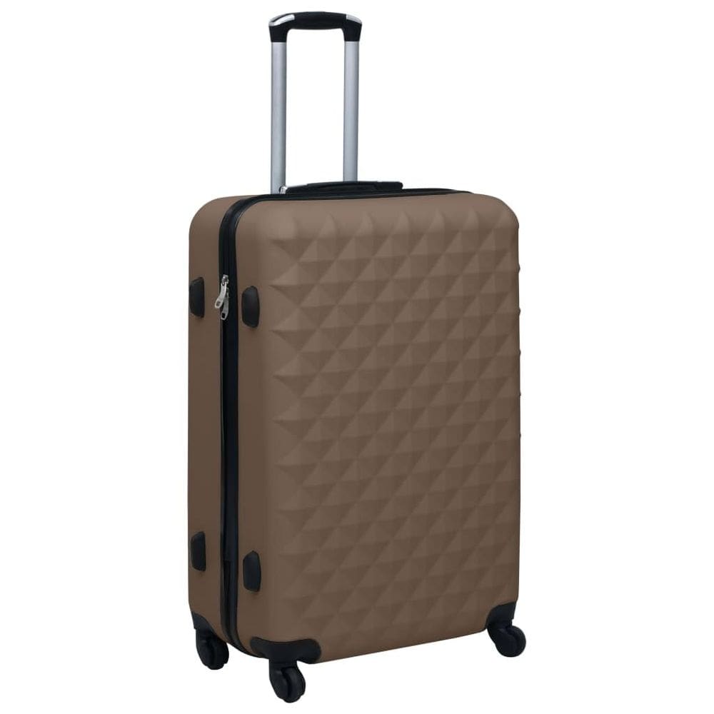 Mala Trolley VidaXL, capa dura marrom, material ABS