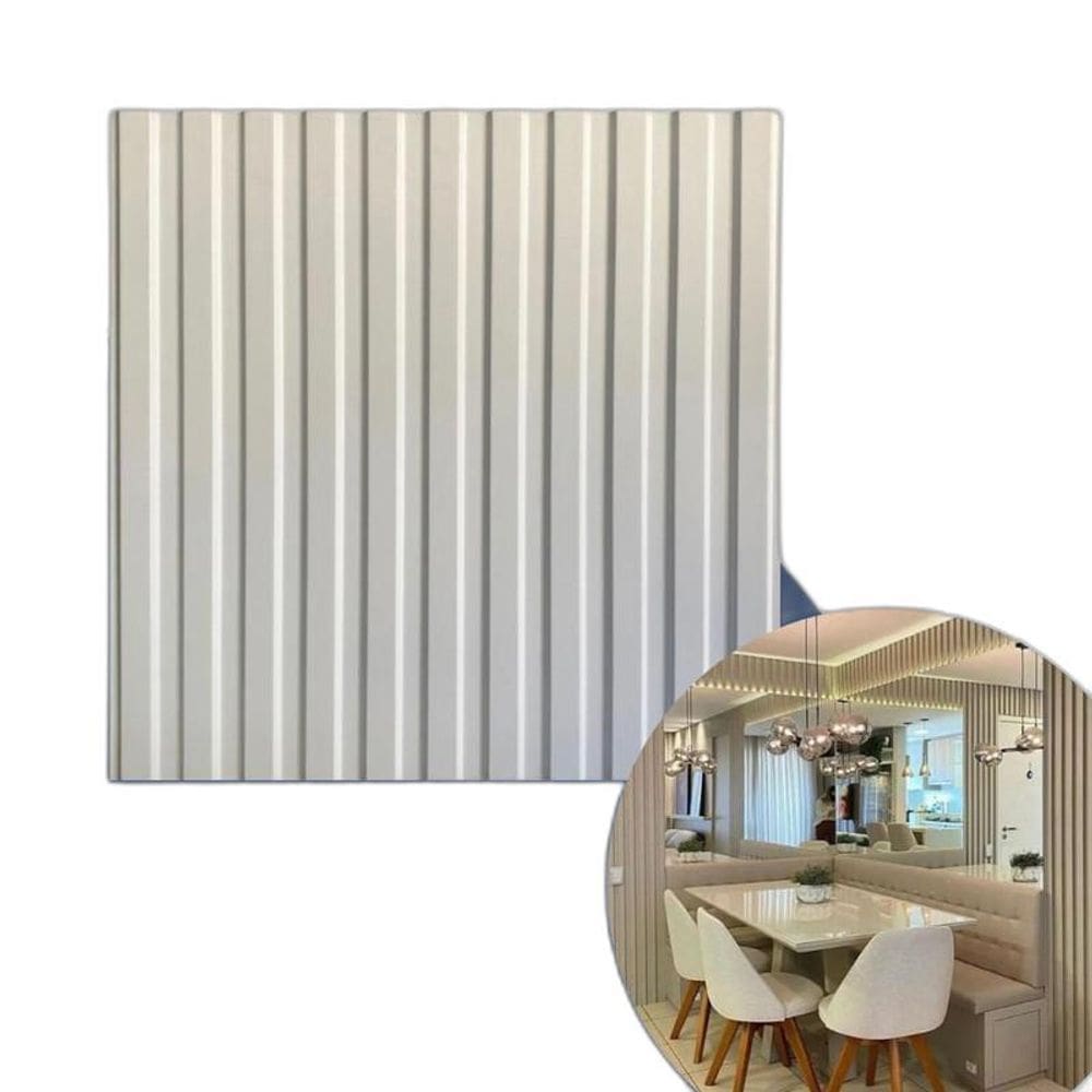 1 Placa 3D Painel Ripado Revestimento Parede Decorativa 50Cm