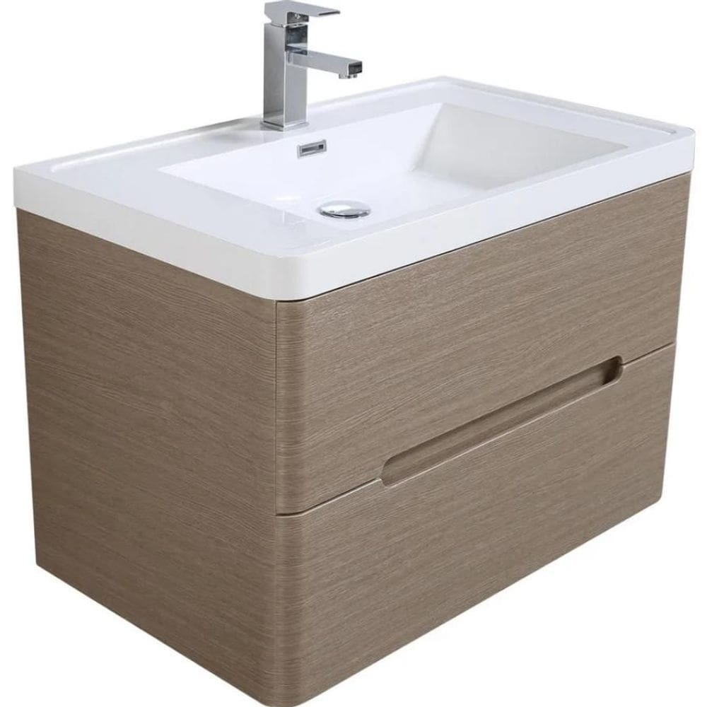 Móvel Banheiro River 80cm Taupe Sensi Dacqua