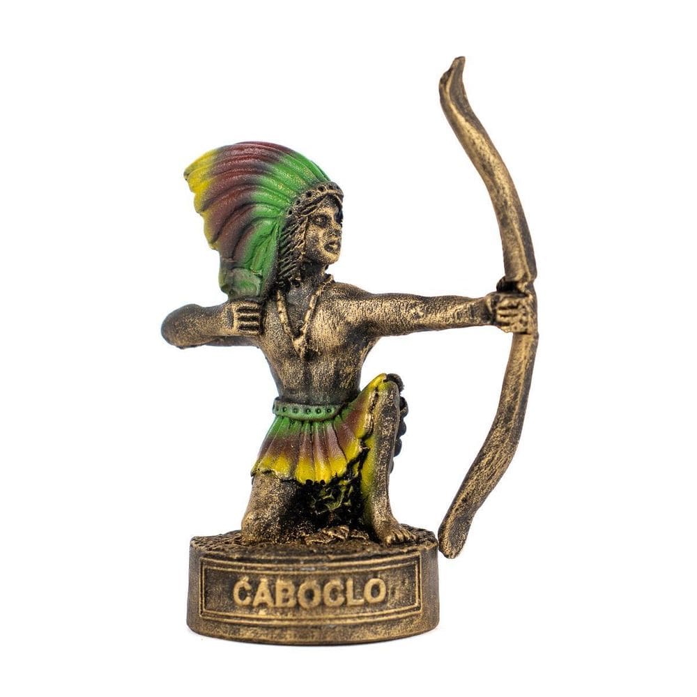 Escultura Caboclo Vintage 8 Cm- Escolha A Cor