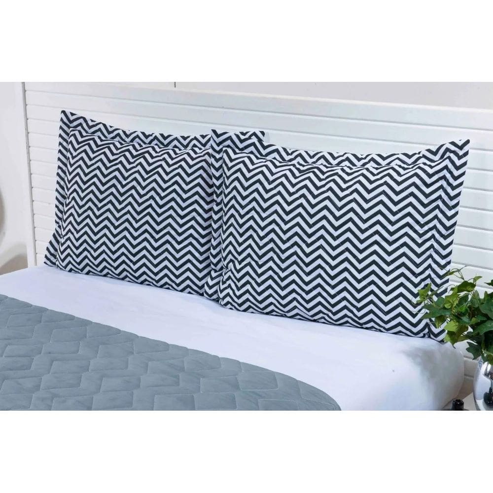 Kit 2 Porta Travesseiro Avulso Matelado Chevron 70 X 50