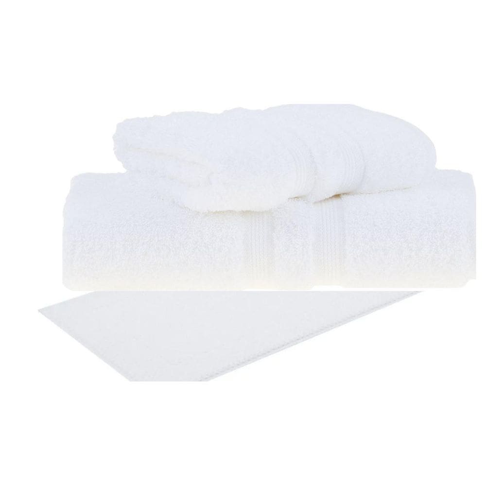 Kit Toalha Banho + Rosto + Piso Algodão Egípcio 3 Pçs