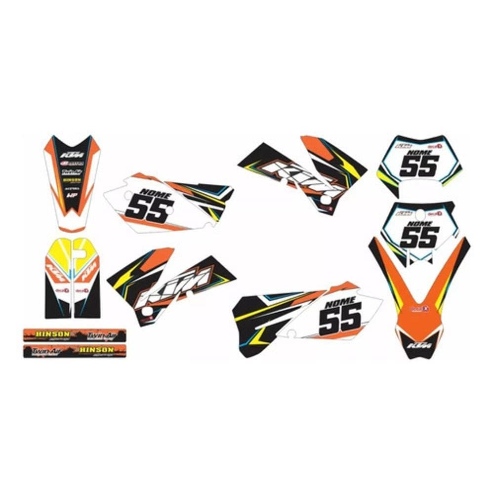 Kit Adesivos Moto Cross Trilha Ktm Exc