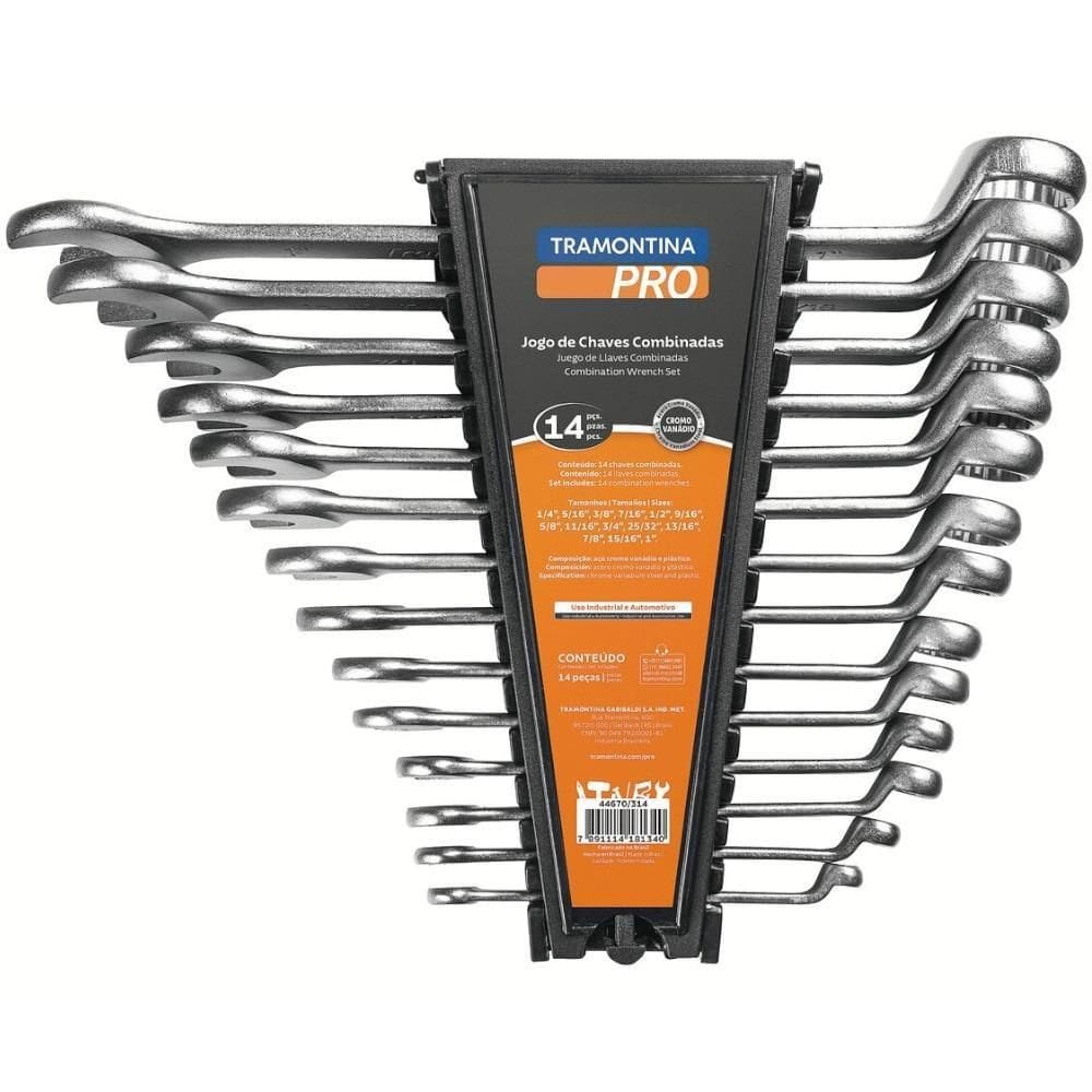 Jogo Chave Combinada 1/4X1Pol 14 Pç 44670314 Tramontinapro