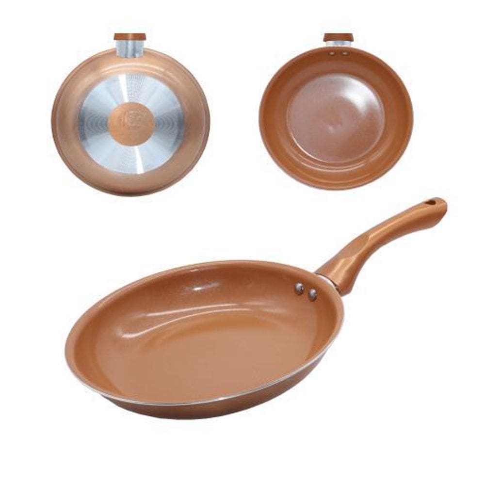 Frigideira Alumínio Antiaderente Cerâmica Estilo Cobre 20Cm