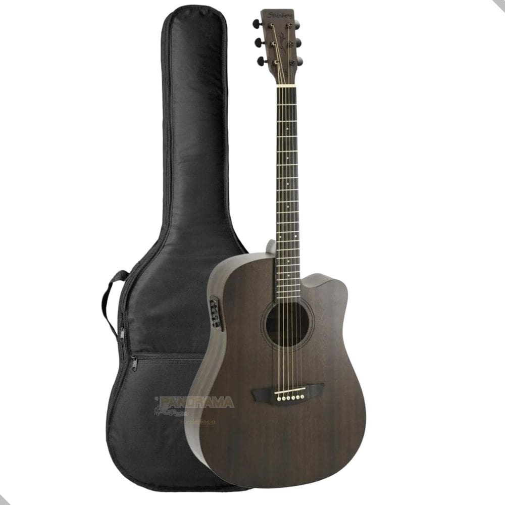 Kit Violao Aço Eletrico Strinberg Fs4D Folk Forest Tbs