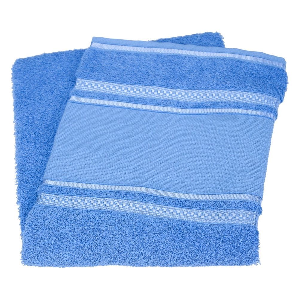 Toalha de Rosto Azul 45x80  Linha Criativa  Teka