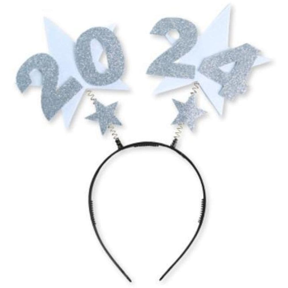 Tiara Festa 2024 Prateada Glitter EVA - Réveillon