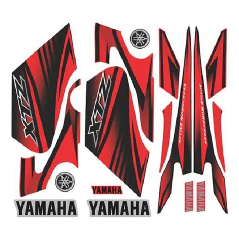 Kit Adesivos Xtz 125 2012 Vermelha Resinado 10354