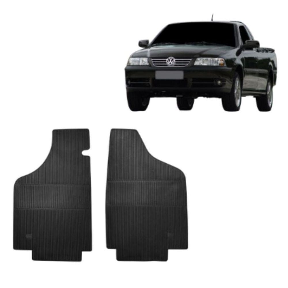 Tapete Borracha Da Cabine Vw Saveiro 2000 Até 2005 2 Peças