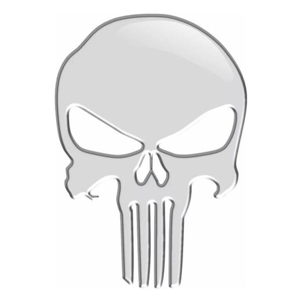 O Justiceiro Emblema Carro Adesivo Prata Resinado Res05