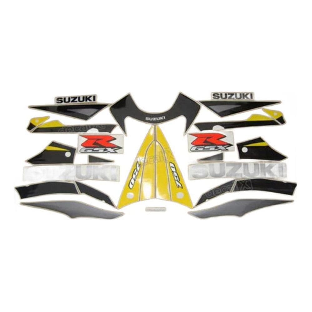 Kit Completo Adesivos Suzuki Gsxr 750 2003 Amarela E Cinza A