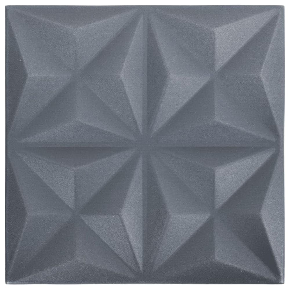 Painéis de parede 3D vidaXL Origami Grey 48 peças 50x50cm