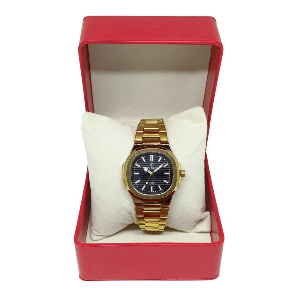 Relógio Masculino Tuguir Analógico 9218 Dourado E Preto