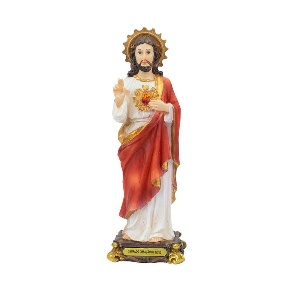 Sagrado Coração De Jesus 21cm - Enfeite Resina
