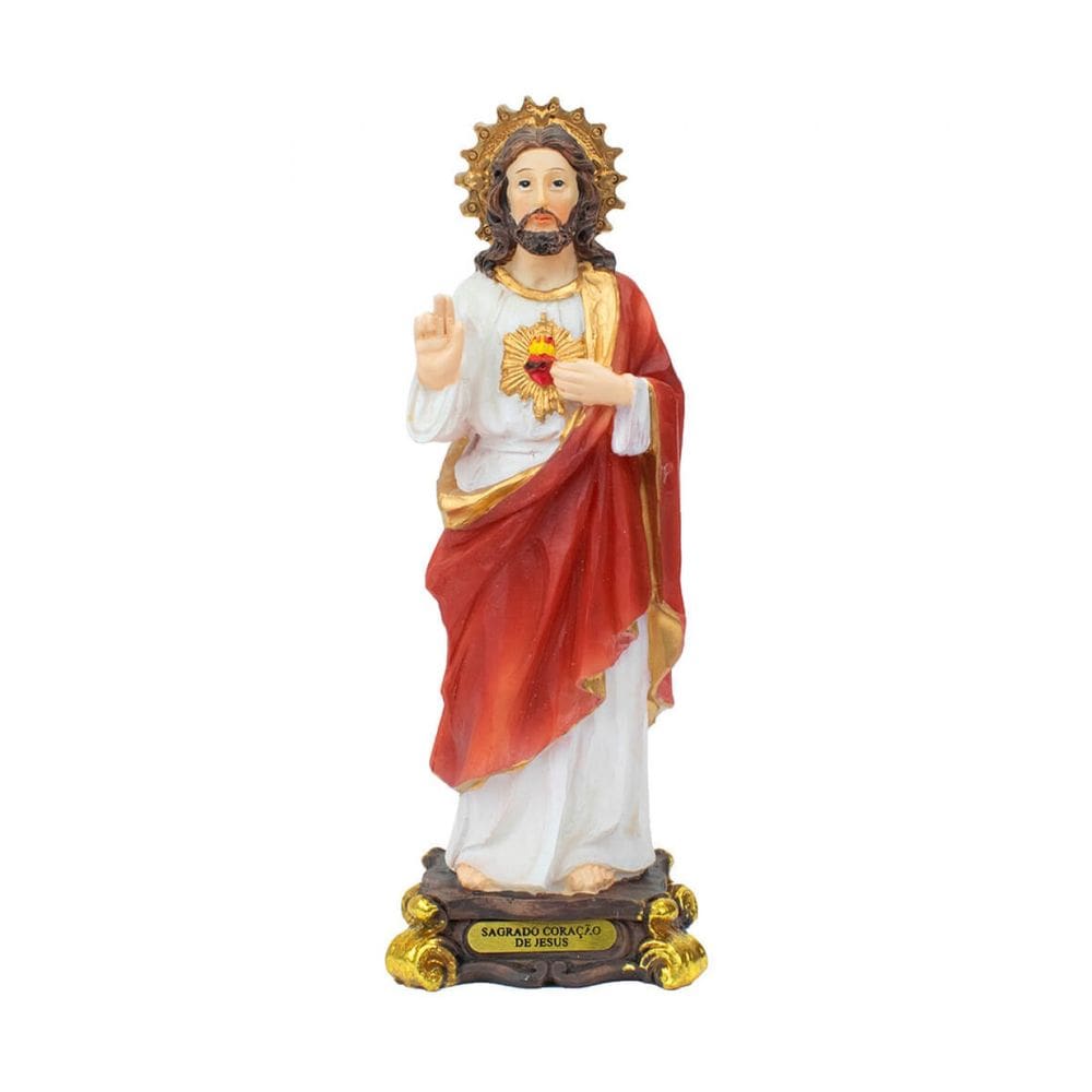 Sagrado Coração De Jesus 15cm - Enfeite Resina
