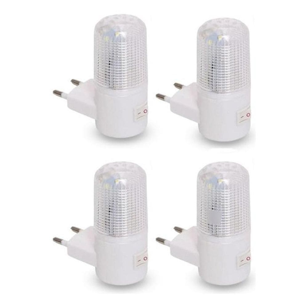Kit 4 Luminária De Tomada Abajur Led Mini Luz Noturna Bivolt