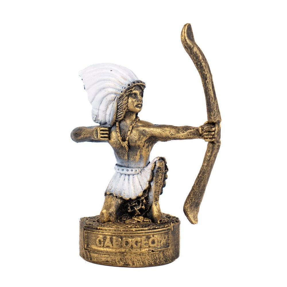 Escultura Caboclo Vintage 8 Cm- Escolha A Cor