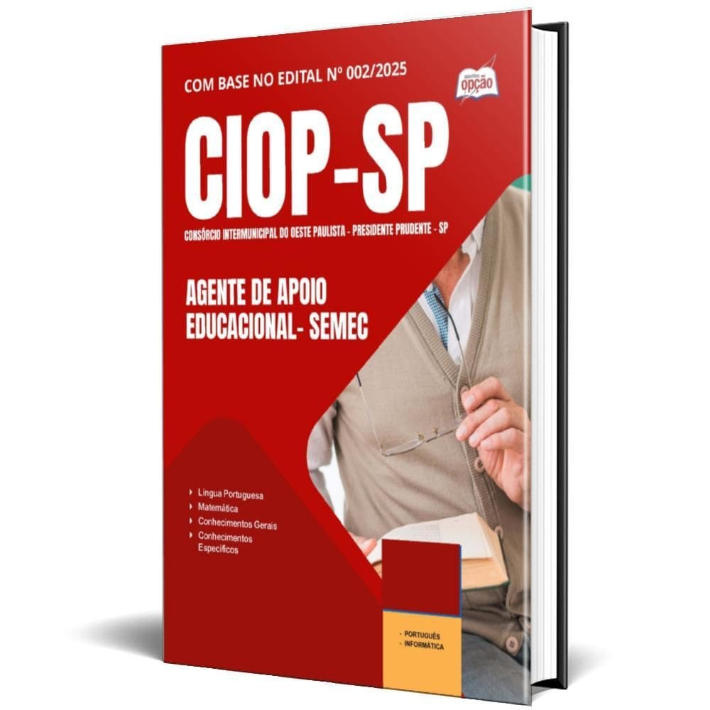 Apostila Concurso Ciop 2025 - Agente Apoio Educacional Semec