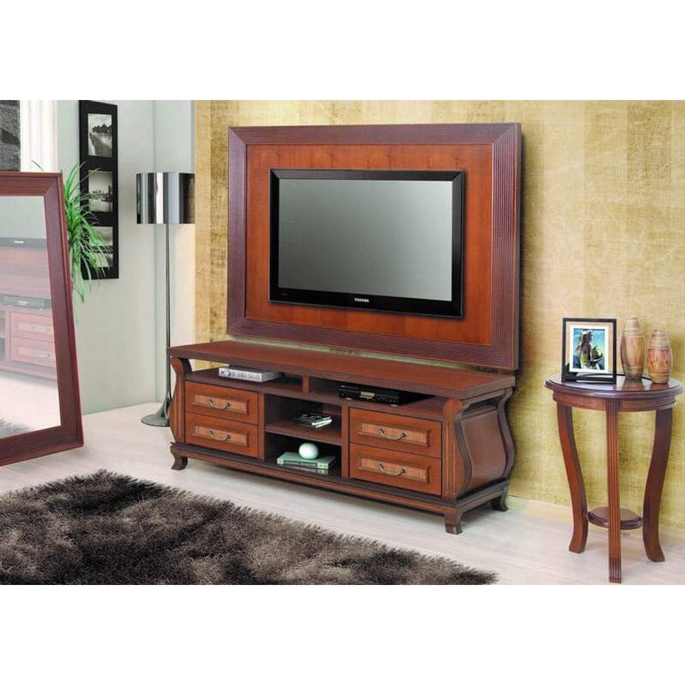 Rack com Painel Suspenso Clássico - Athenas - Móveis Montanhês