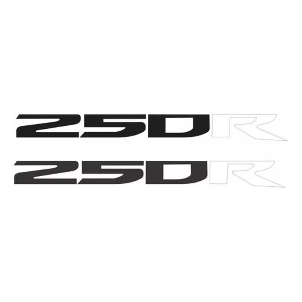 Par Adesivo Emblema Compatível 250R Rabeta Preto/Branco