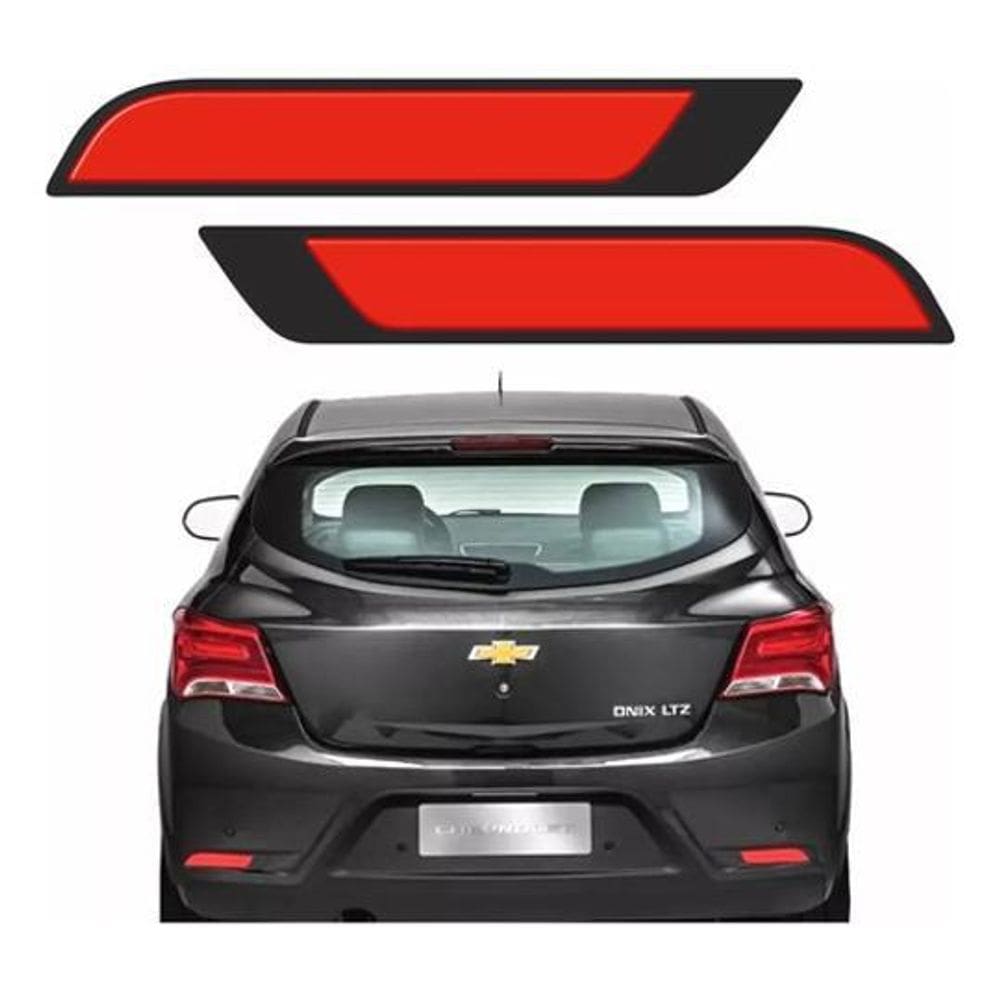 Kit Adesivo Refletivo Do Para-Choque Traseiro Onix 20172018