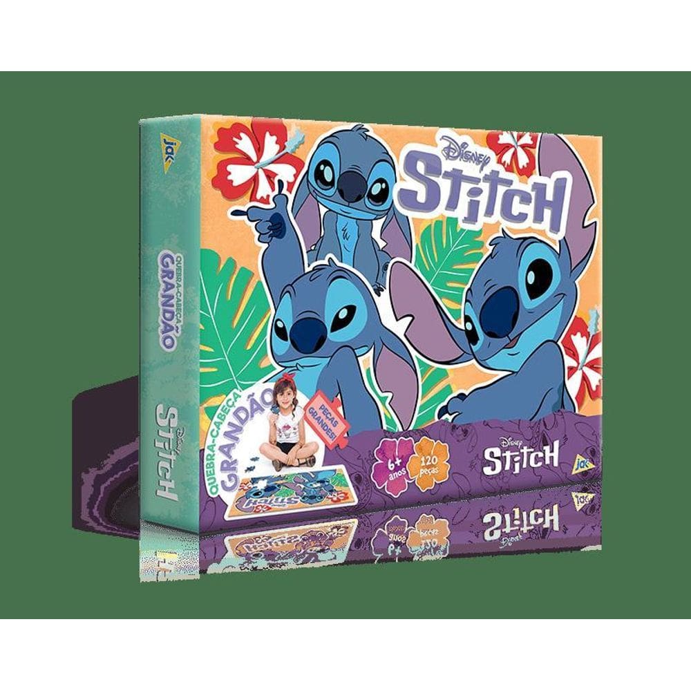 Quebra-Cabeça Cartonado Stitch 120 Peças - Toyster