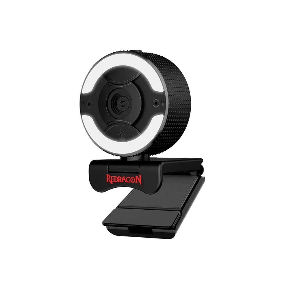 Webcam Gamer Redragon Oneshot, USB, com LED Integrados, Full HD 1080p, 30FPS, Preto