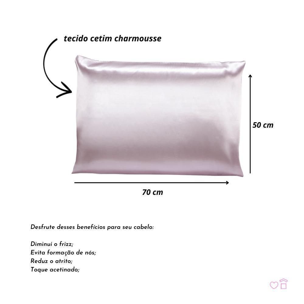 Fronha De Cetim Avulsa Antifrizz 50X70 Cabelo - Rosê