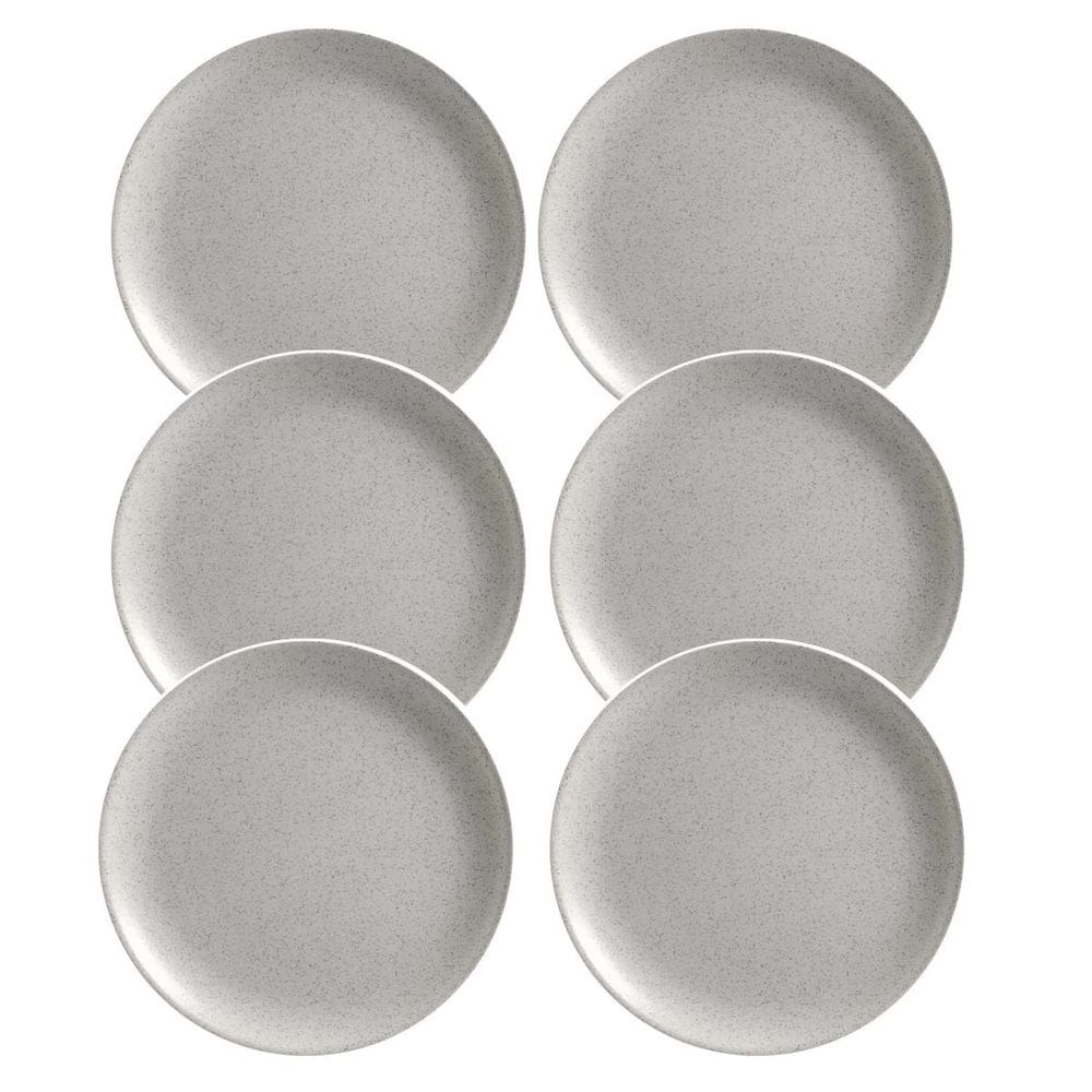 Prato Raso Coup Organic Gray de Cerâmica 29cm 6 Unidades - Alleanza 7583-201