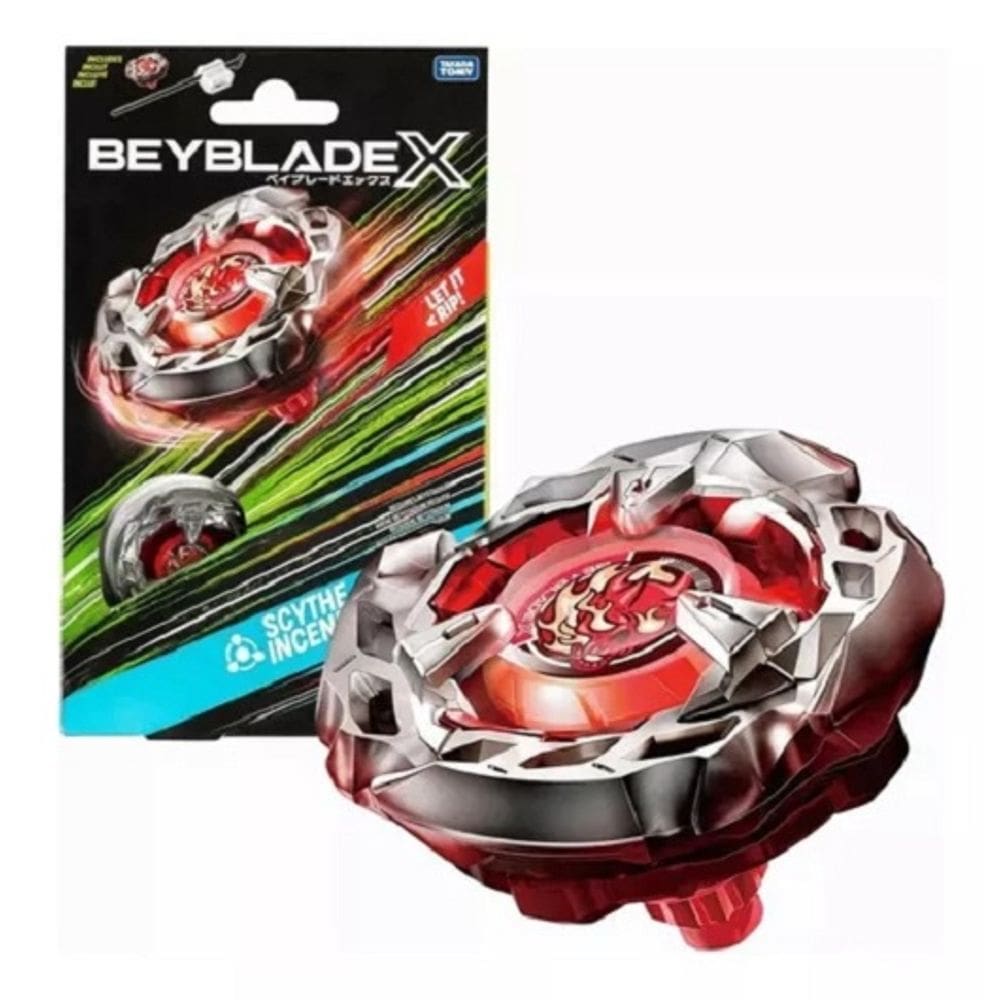 Beyblade X Pião Com Lançador Scythe Incendio 4-60T - Hasbro