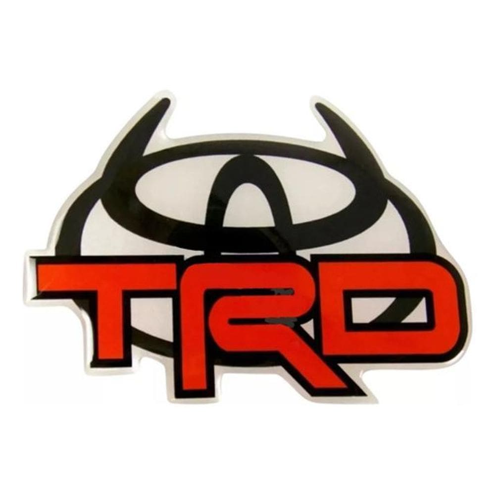 Emblema Adesivo Resinado Toyota Trd Vermelho Rs02 Fk