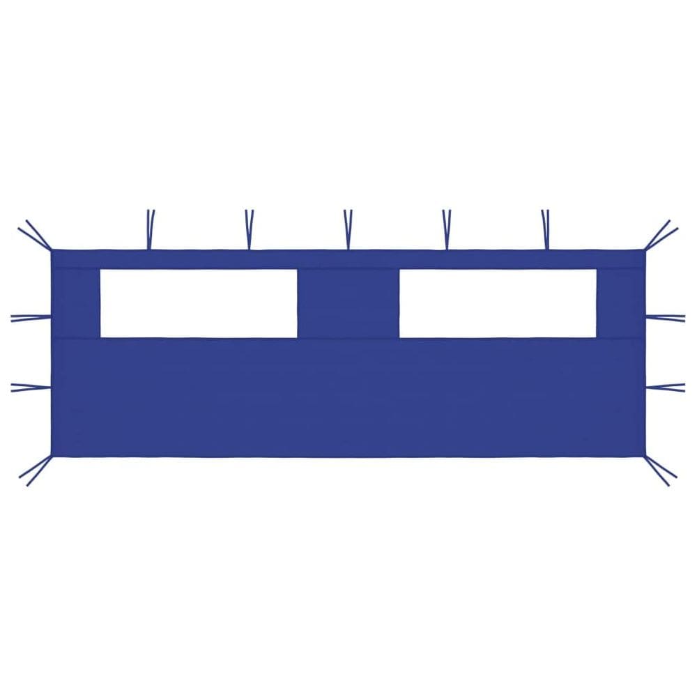 Tenda de festa Gazebo Sidewall VidaXL 100% poliéster azul