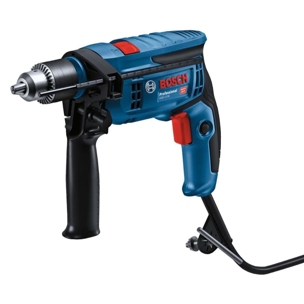 Furadeira Parafusadeira de Impacto BOSCH GSB13 RE 1/2 Pol. 750W Concreto Madeira Metal