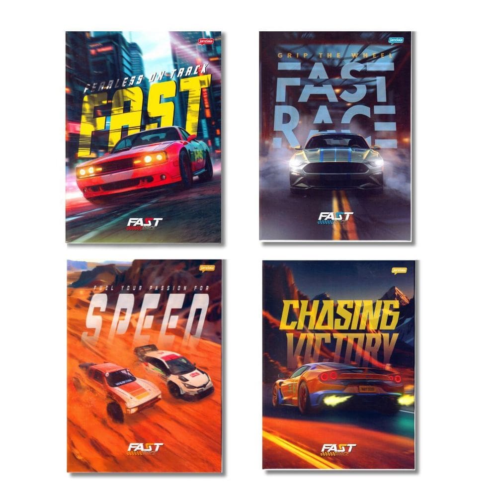 Caderno De Brochura Universitário 80Fls Fast Race Jandaia