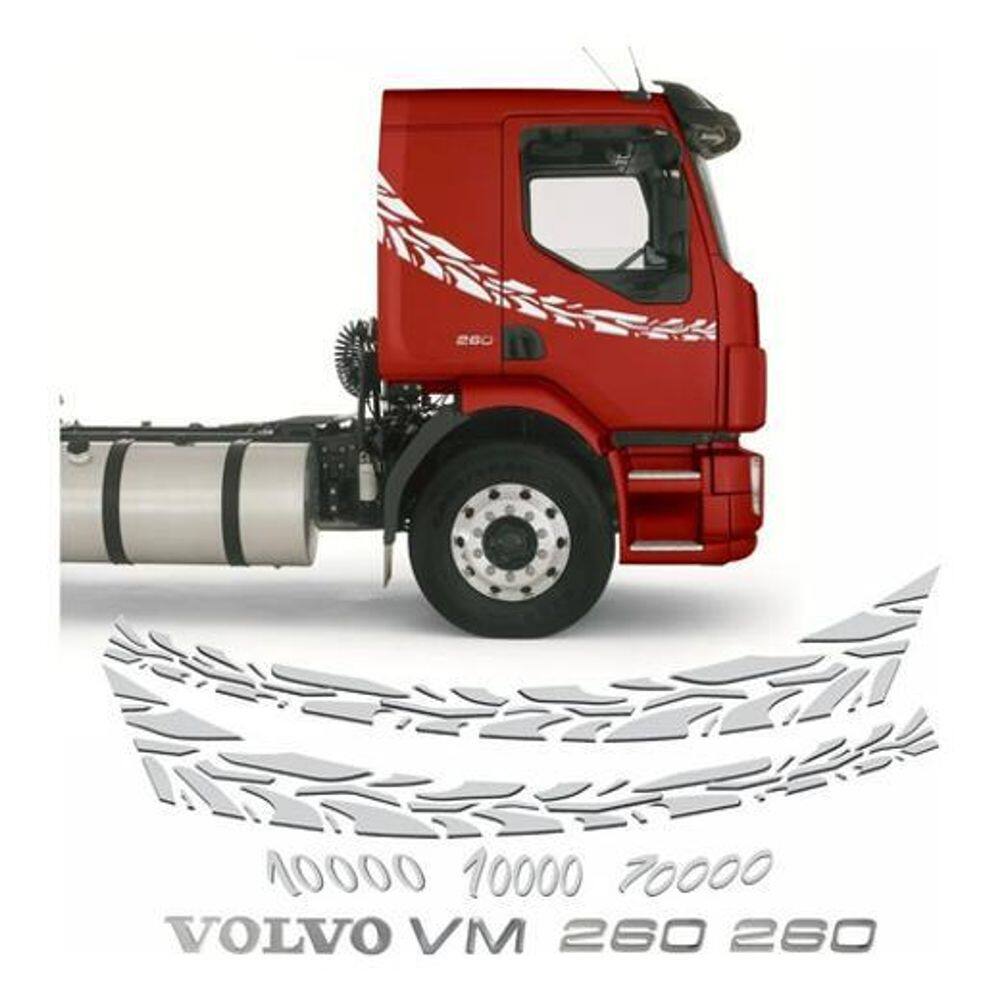 Adesivo Faixa Compatível Volvo Vm 260 Edição 10000 Kitv260