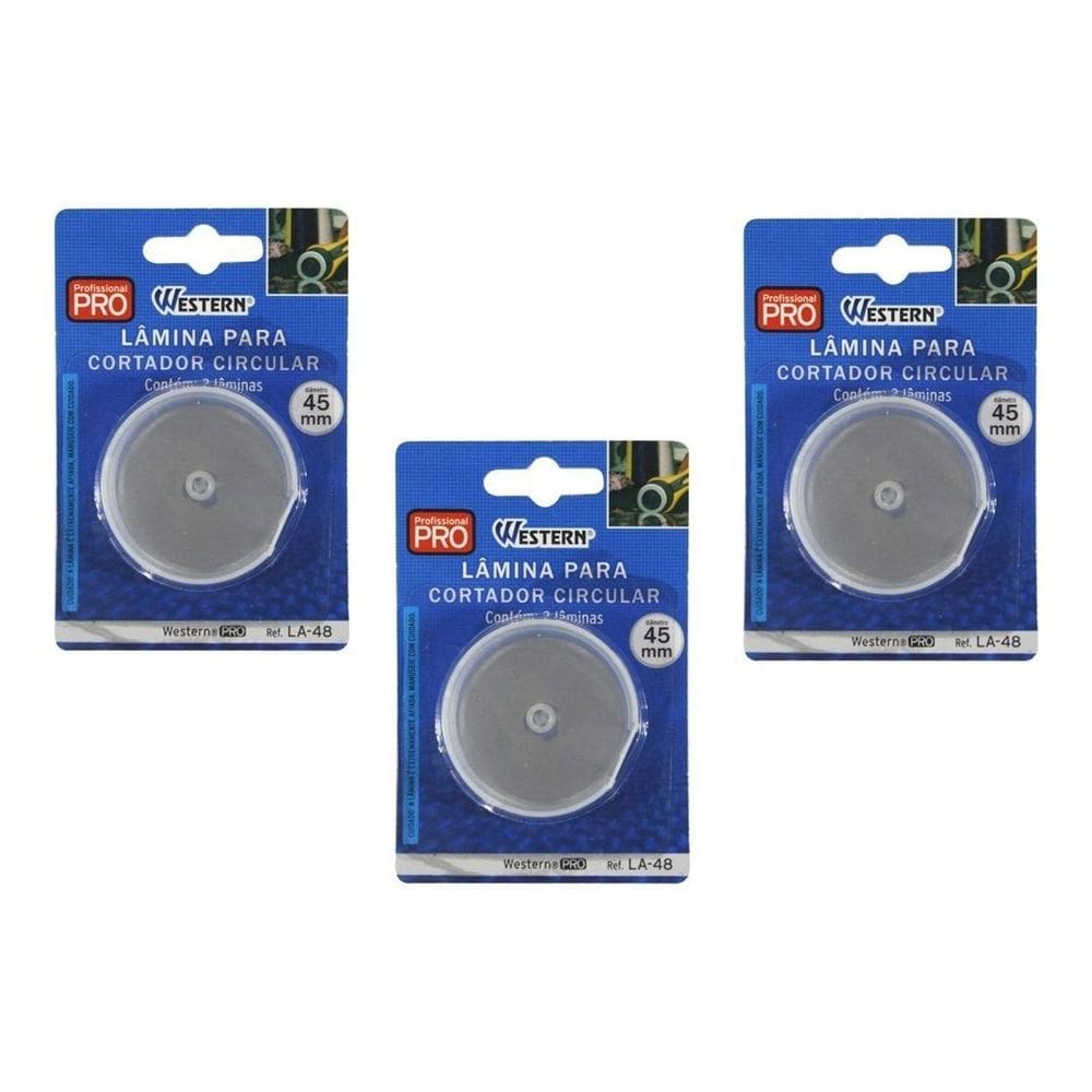 Kit 6 Lâminas Para Cortador Circular 45 Mm La-48 Western