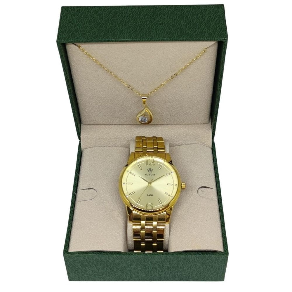 Relógio Feminino Tuguir Analógico 9182E Dourado