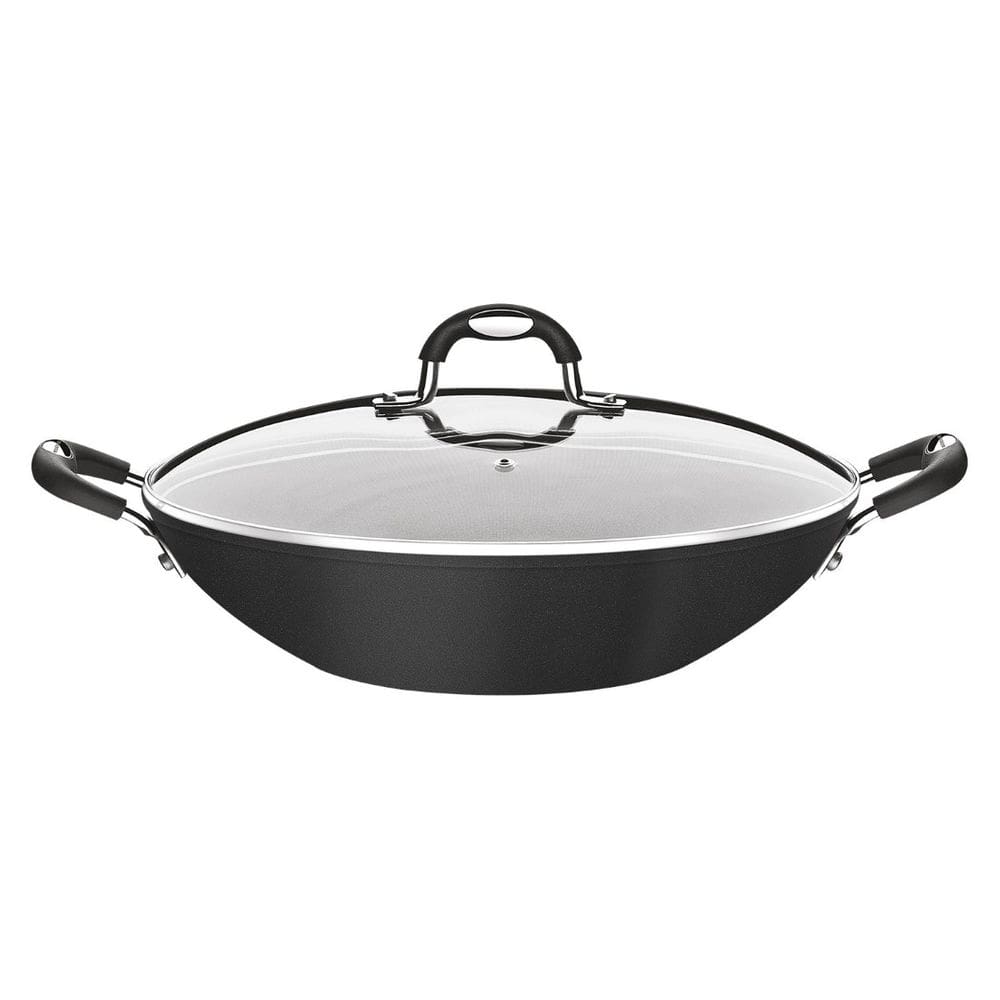 Wok Mônaco Induction Tramontina 32 cm Preto 4,5 Litros com Revestimento Antiaderente