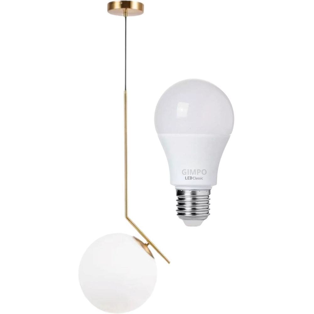 Luminária Pendente Jabuticaba 45Cm Angular Globo Vidro 15Cm