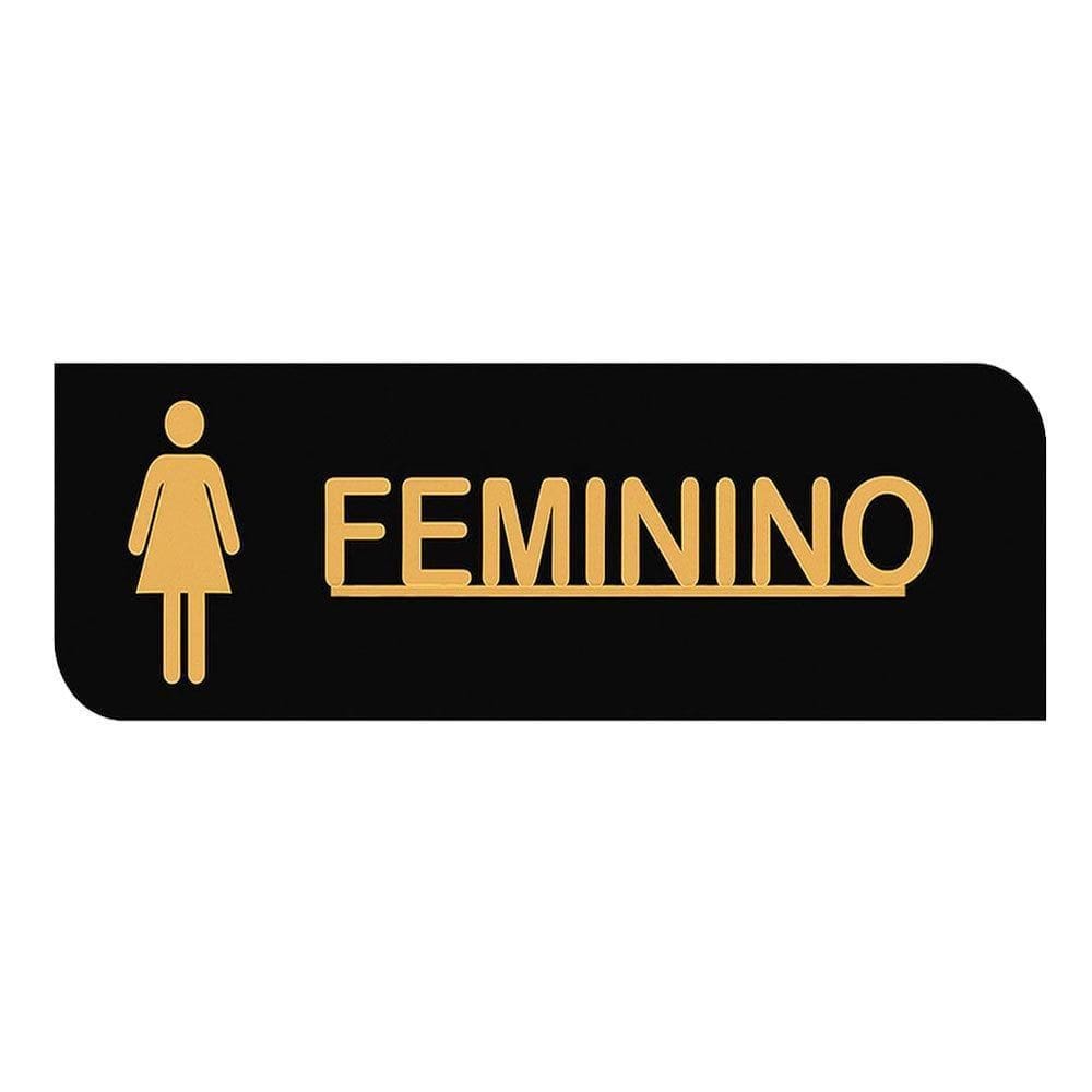 Placa Acrílica Sinalizadora De Banheiro Feminino Decorativa