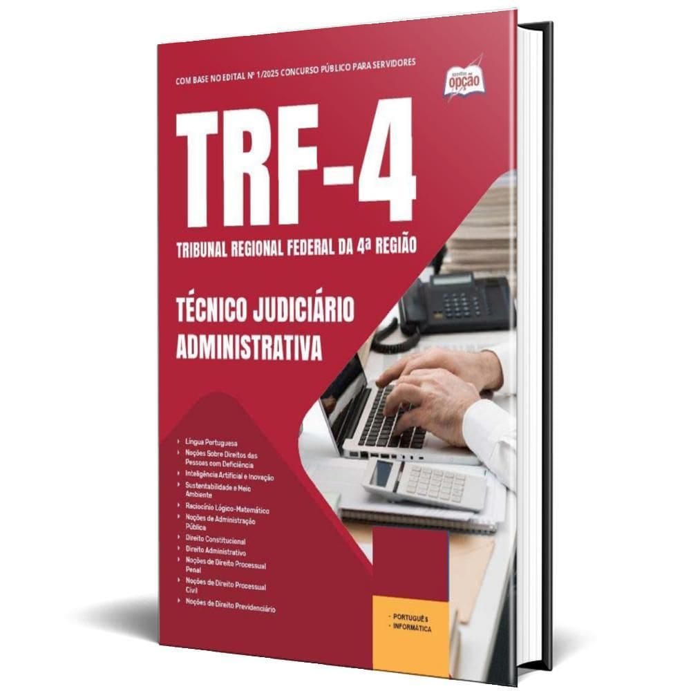 Apostila Trf 4 2025 - Técnico Judiciário - Administrativa