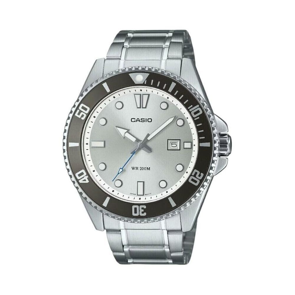 Casio Duro Aço Diver 200 Branco - Mdv-107D-7Avdf